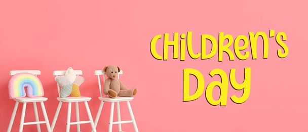 Greeting card for International Children's Day with toys - Photo, Image