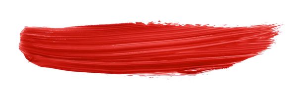 Kırmızı fırça beyaz arkaplanda izole edilmiş. Suluboya - Fotoğraf, Görsel