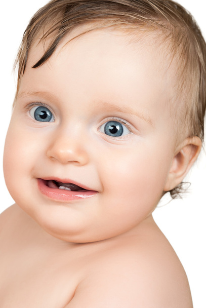 retrato de bebé en blanco
 - Foto, Imagen
