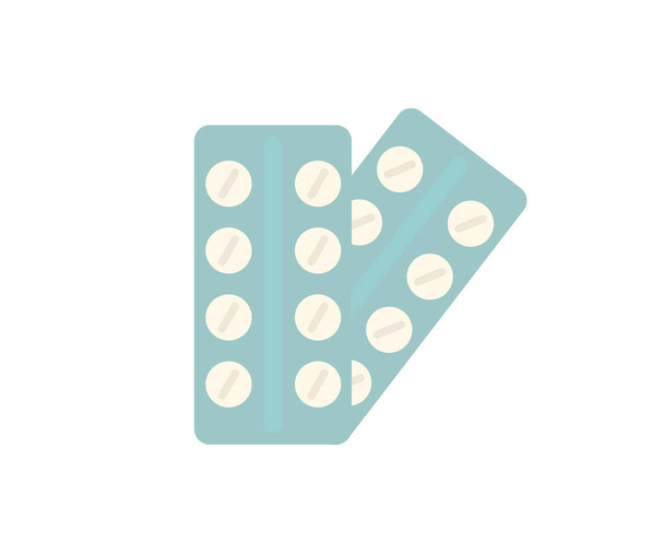 Farmaceutische pillen blister logo ontwerp. Farmaceutische industrie. Medicijnen op recept. Farmacologie, farmaceutische industrie, therapiemedicijnen, ontwerp en illustratie van de gezondheidsvector. - Vector, afbeelding