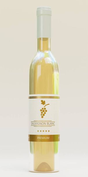 Realistic 3D Render of Wine Bottle - Zdjęcie, obraz