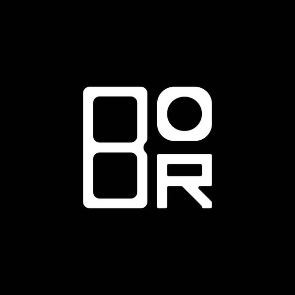 BOR буква логотип креативный дизайн с векторной графикой, BOR простой и современный логотип. - Вектор,изображение