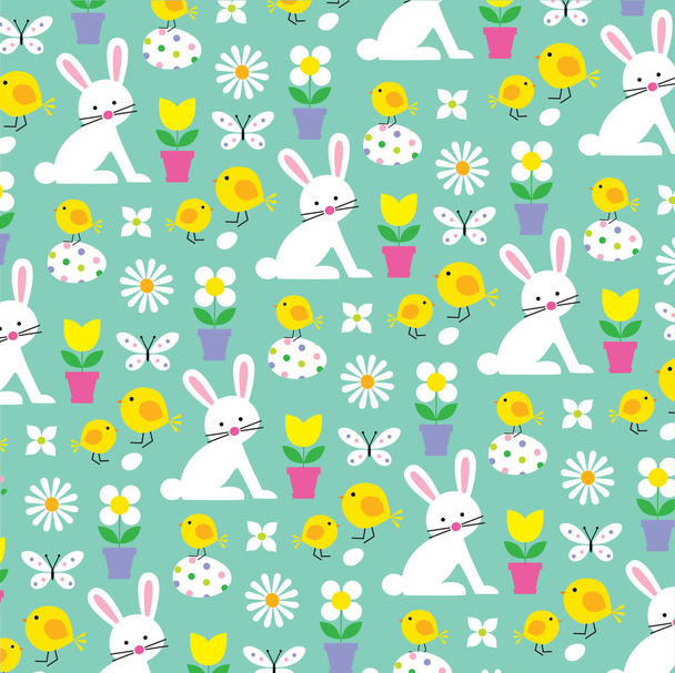 Easter cute pattern - Vector, Image