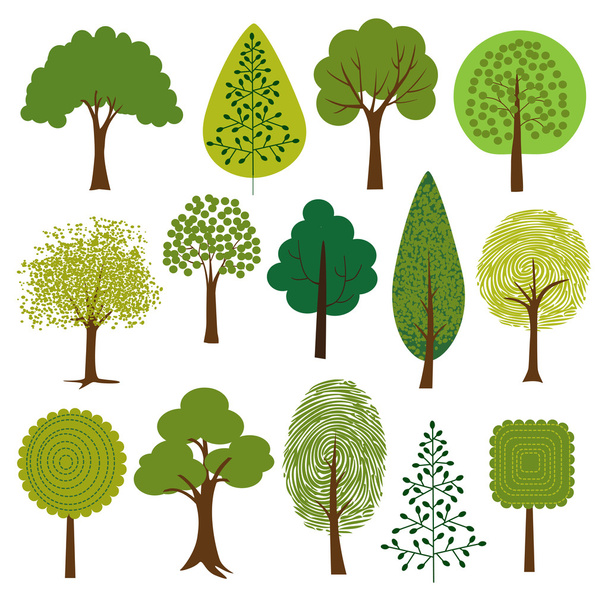 Diferentes árboles clip art
 - Vector, Imagen