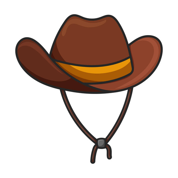 Hat cowboy vector icon.Color vector logo isolated on white background hat cowboy. - Vektor, obrázek