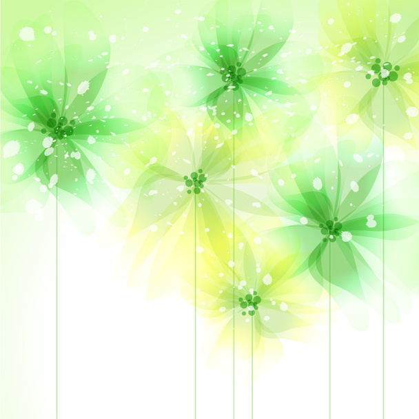 vector background with flowers - Vektör, Görsel