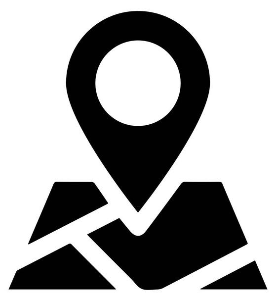 Ein Vektor-Design des Location-Pin-Symbols auf weißem Hintergrund - Vektor, Bild