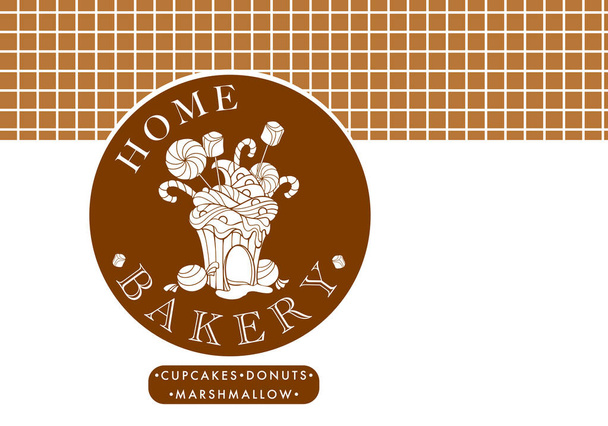 illustration vectorielle du fond de la boulangerie maison  - Vecteur, image