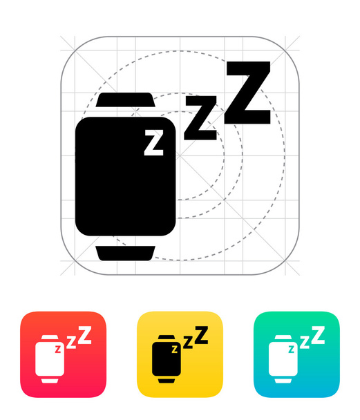 Sleep mode in smart watches icon. - Vector, Image