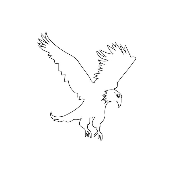 векторная иллюстрация с изображением летающего орла - Вектор,изображение