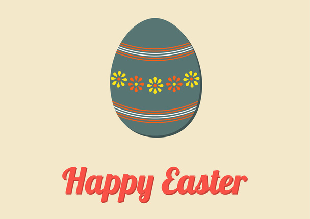 Happy Easter card with Easter egg - Vector, afbeelding