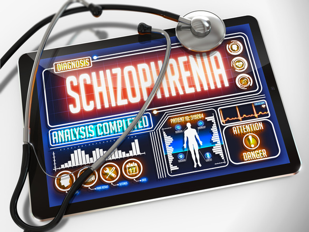 Schizophrénie sur l'affichage de la tablette médicale
. - Photo, image