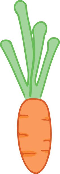 vegetable food a carrot minimalist vector illustration - Vector, Imagen
