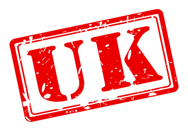 UK red stamp text - Vektor, obrázek