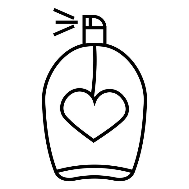 Hart parfum pictogram ontwerp sjabloon illustratie geïsoleerd - Vector, afbeelding