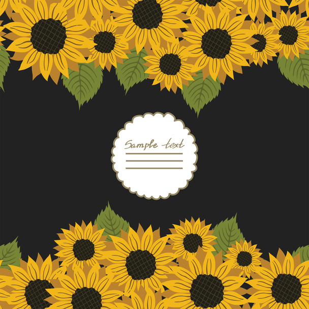 Vector picture with flowers sunflower - ベクター画像
