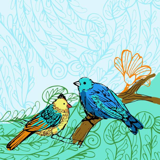 Bird background - Vektor, obrázek