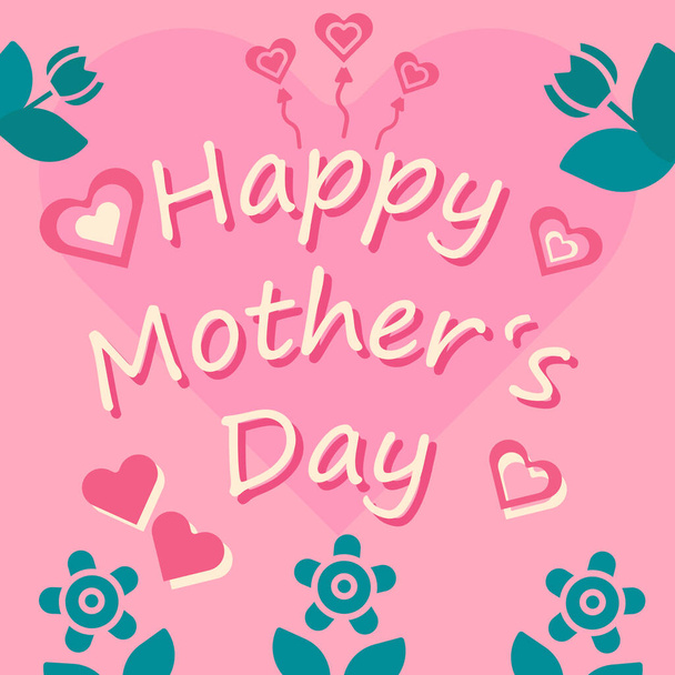 Vector mother day card element illustration perfect design poster - Vector, imagen