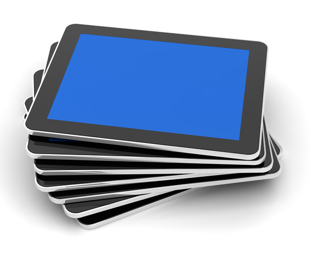 Stack of generic tablets, 3d render - Photo, Image