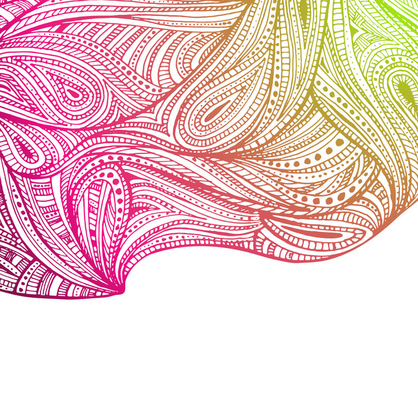 illustration of abstract hand-drawn zentangle background. - Vetor, Imagem