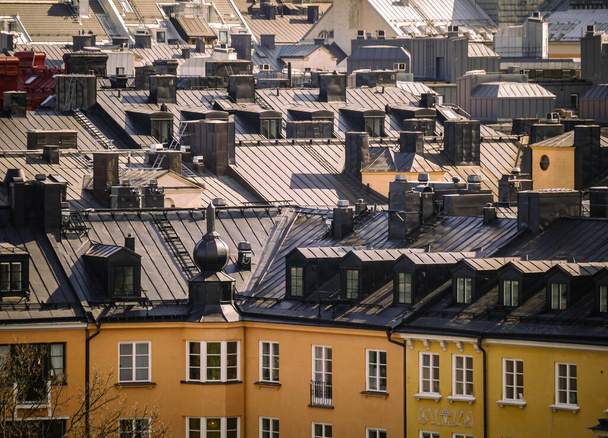 Vista de ángulo alto de los edificios en la ciudad - Foto, imagen