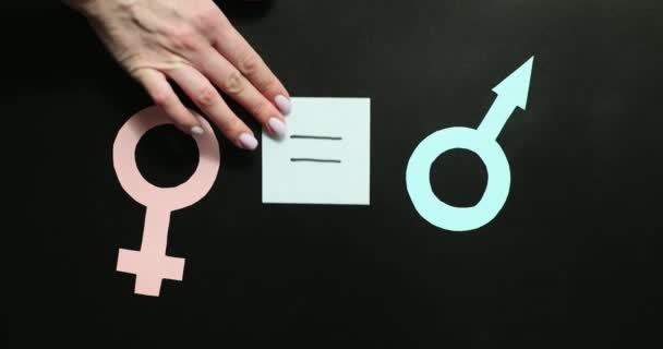 Igualdad entre hombres y mujeres igualdad de género y tolerancia. Igualdad de género y resolución de problemas - Imágenes, Vídeo