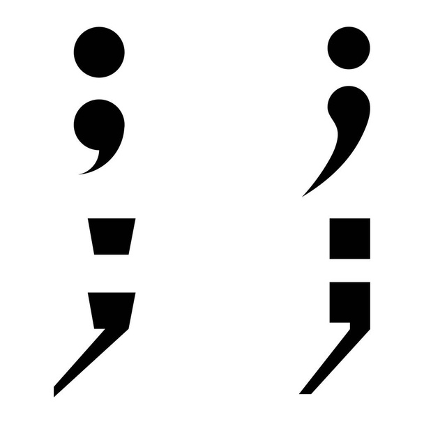 Semikolon Symbol Vektor Illustration Design - Vektor, Bild
