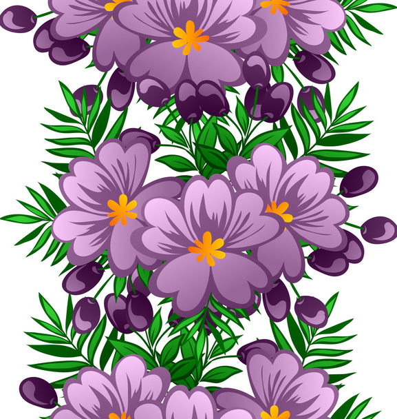 Abstract pattern with floral background - Vector, imagen