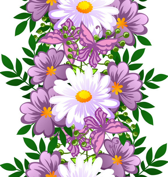 Abstract pattern with floral background - Вектор, зображення