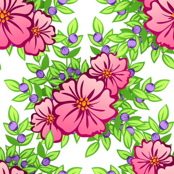 Seamless pattern with floral background - Вектор,изображение