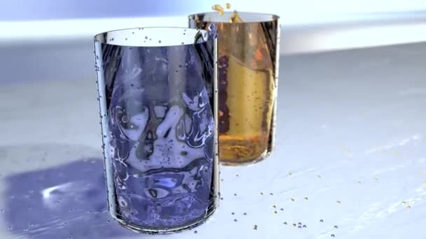 Liquid in glasses - Footage, Video