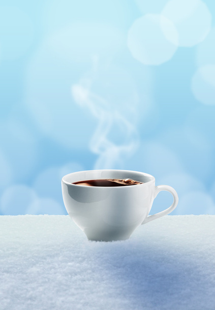 Kaffee im Schnee - Foto, Bild