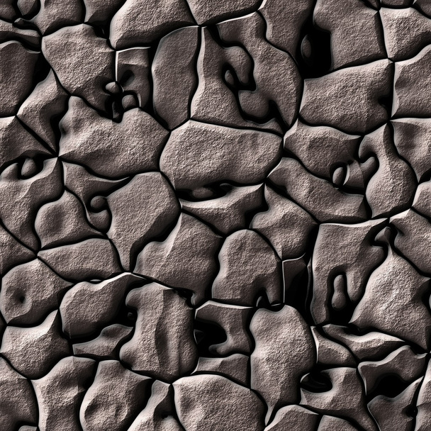 Bezešvá textura hnědé cobble Stone - Fotografie, Obrázek