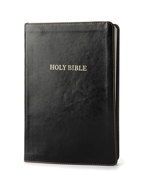 Szent Biblia elszigetelt fehér background - Fotó, kép