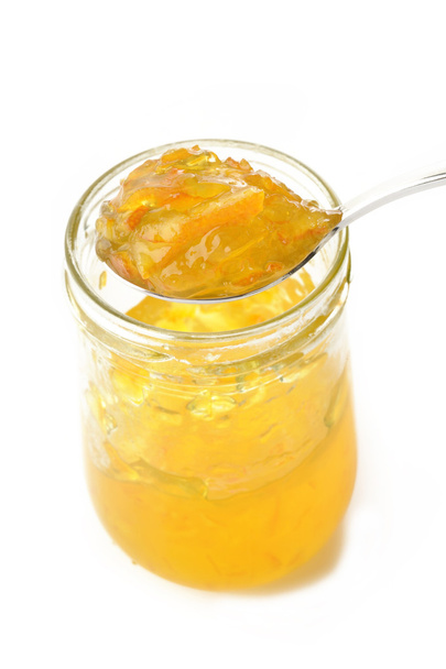 Orange jam in glass jar - Photo, Image