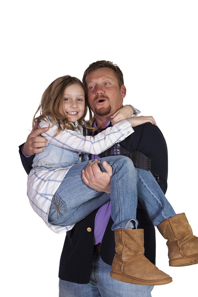 Father and Daughter Posing - Foto, Bild