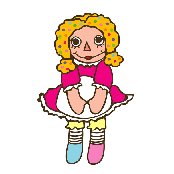 cute doll - Vector, Image