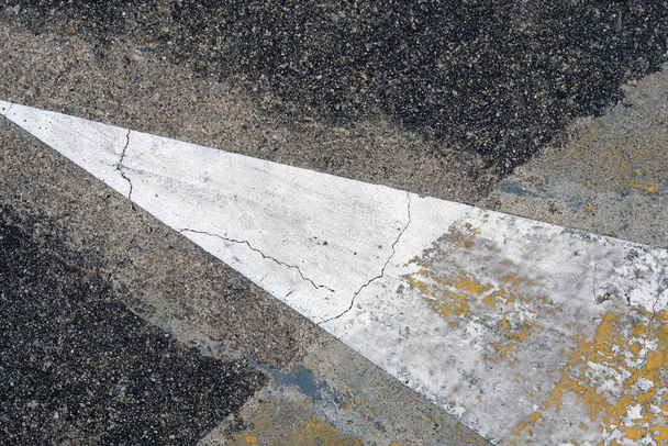 asphalt road with white and gray stripes - Fotó, kép