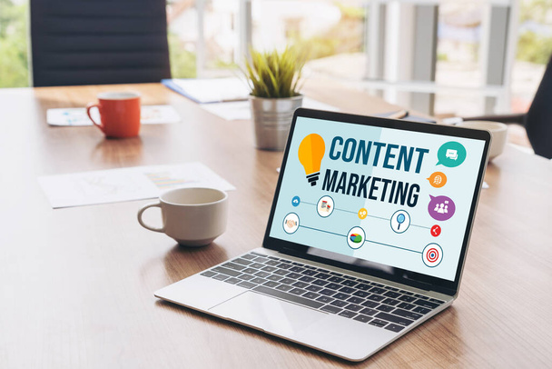 Content marketing for modish online business and e-commerce marketing strategy - Foto, Imagen