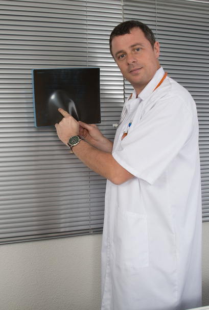 Vue d'un médecin analysant une radiographie
 - Photo, image