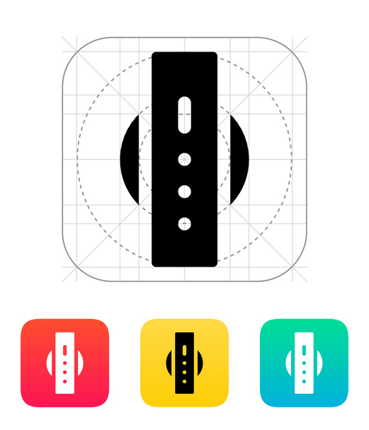 Round smart watch back view icon. - Vecteur, image