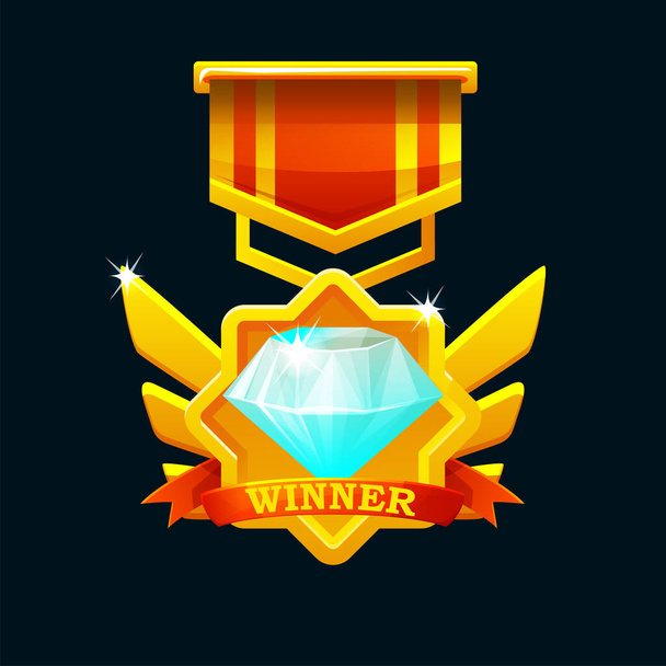 Game badges with Gem for game UI. Similar JPG copy - Photo, Image