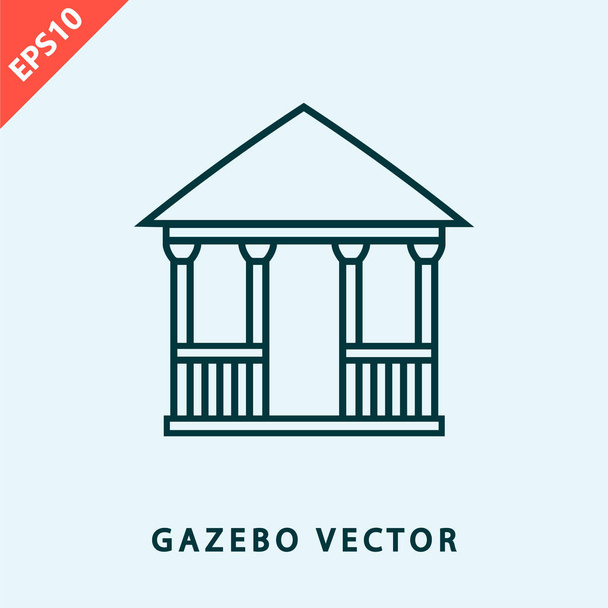 gazebos design vecteur icône plat moderne isolé illustration - Vecteur, image