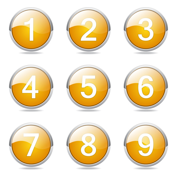 Numbers Counting Button Icon - Vector, Imagen