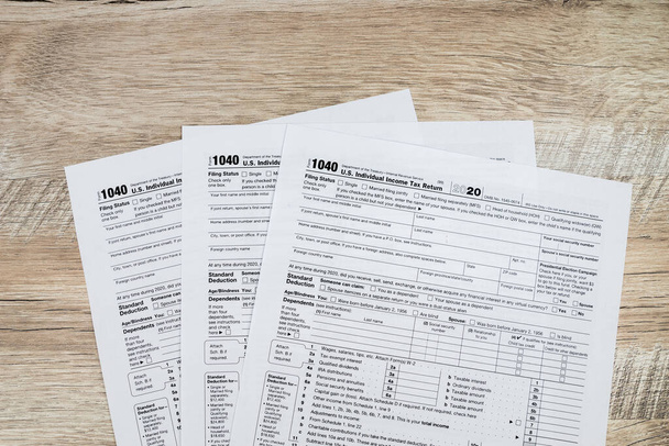 The concept of the deadline for paperwork. Blank tax form. Tax deadline concept.1040 tax forms.financial document - Valokuva, kuva