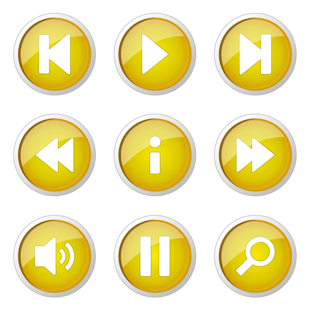 Multimedia Controller Button Icon - Vettoriali, immagini