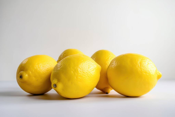 Lemon on a white isolated background, Fresh tasty fruit. High-quality photo - Фото, изображение