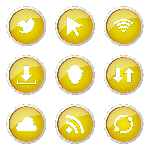 Web Internet Social Button Icon - Вектор,изображение
