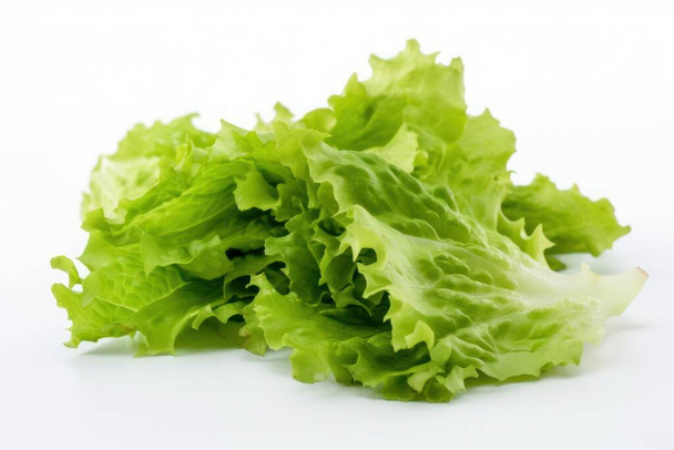 Lettuce isolated on a white background, Fresh tasty vegetables, Fresh ingredients, cooking ingredients. High-quality photo - Foto, Imagem