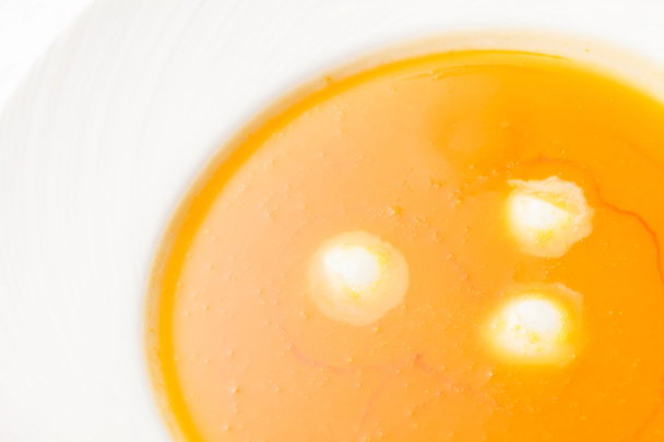 Pumpkin soup in plate - Foto, Bild